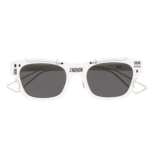 J’ADIOR DIOR white tinted square frame sunglasses